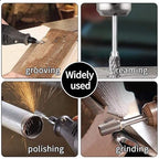 10Pcs 1/8" Shank Carbide Burr Bits Compatible with Dremel w/ Beech Holder Bits Metal Grinding Bits Attachments Cutting Burrs Metal Grinding Engraving Porting Double Cut Rotary Tool Accessories Set