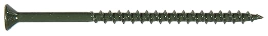 Deck Plus 1-1/4 Inch Epoxy Coated Exterior Wood and Fence Screws #6 x 1-1/4" Torx/Star Drive Included Coarse Thread, Outdoor Rust Resistant Decking Screw, Green, 5lb Box, 1300 Pieces | 40548