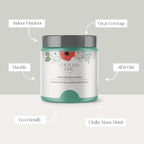 Country Chic All-in-One Chalk Paint for Furniture, Cabinets, Home Decor, Eco-Friendly, Matte Finish, Built-In Primer & Top Coat for Wood, Metal - Bliss (Teal) - 8 oz (237 ml)