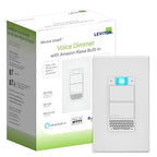 Leviton Decora Smart Voice Dimmer Switch with Amazon Alexa Built-in, Wi-Fi 1st Gen, Neutral Wire Required, Works with My Leviton, Alexa, Google Assistant, DWVAA-1BW, White