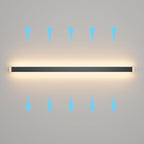 Aipsun Porch Wall Lights 71 inch Long Strip Modern Outdoor Wall Light Fixture 1 Pack, 50W Black Wall Mount Lighting Sconce Exterior Lights Wall Sconce 3000K for House Living Room Corridor