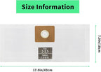 5 Pack Micro Shop VAC Bags 2-2.5 Gallon, Type B 90668 9066800 9066833, All Around EZ QAM70 and CMXZVBE38774 Premium Disposable Dust Collection Bags