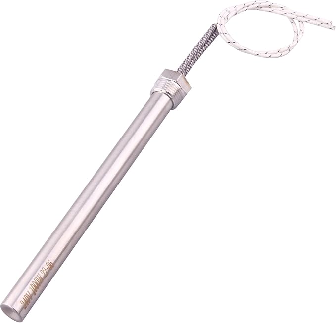 DERNORD Immersion Cartridge Heater 240V 1000W Hot Rod Heating Element Replacement 1/2 Inch Thread