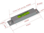 Aluminum alloy small bar level, square horizontal bubble, water level ruler, installation hole adjustable head (90 * 15 * 15mm)