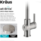 KRAUS Britt Touchless Sensor Commercial Single Handle Pull Down Kitchen Faucet in Spot Free Stainless Steel, KSF-1691SFS