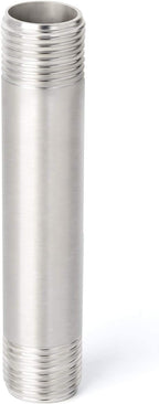 TAISHER 2PCS Stainless Steel Pipe Fittings, 1" NPT x 1" NPT Male Threaded, 4" Length Nipple Cast Pipe