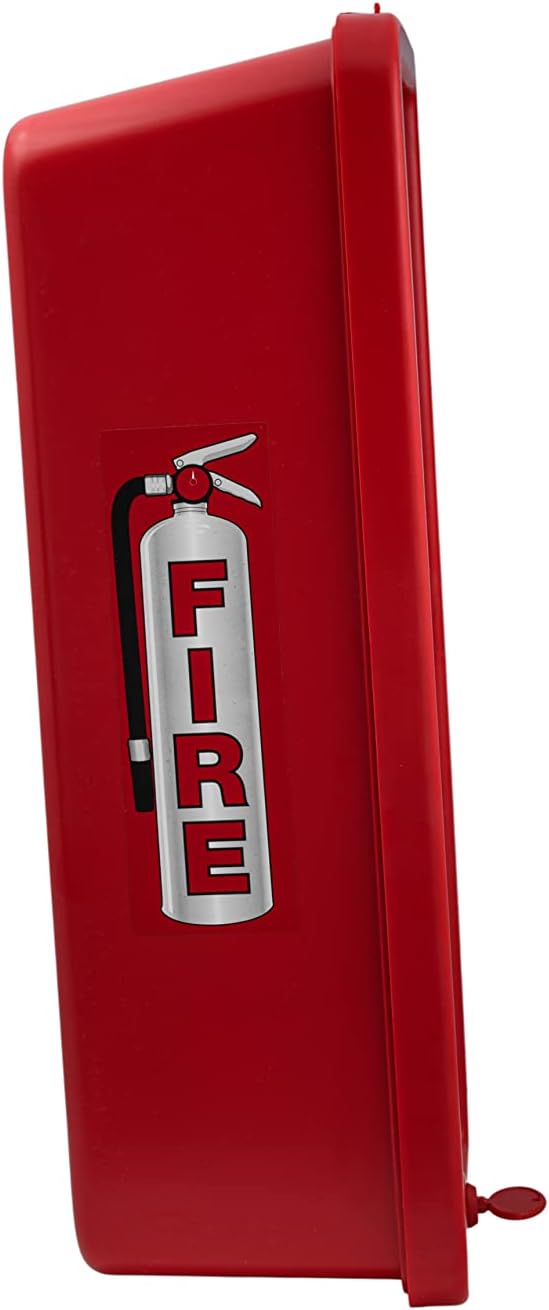 PRO&Family Fire Extinguisher Cabinet Fire Extinguisher Box Outdoor Fire Cabinet Mounted Fire Extinguisher Cabinet Fire Extinguisher Cover(4, Red with Pull-Panel, 5 lb)