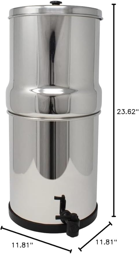 British Berkefeld Doulton 3.17 Gallon W9361137 Countertop Gravity-Fed Water Filtration System Using Ultra Sterasyl Ceramic Filter Candles