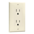 ENERLITES 10 Pack Light Almond Decorator Receptacle with Screwless Wall Plate, Standard Electrical Wall Outlet, 15A 125V, Self-Grounding, 2-Pole, 3-Wire, 5-15R, UL Listed, Tamper Resistant