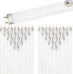 LUXRITE (30 Pack F32T8/865 32W 48 Inch T8 Fluorescent Tube Light Bulb, 6500K Daylight, 2800 Lumens, G13 Medium Bi-Pin Base, LR20735