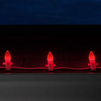 Wintergreen Lighting 25 Pack OptiCore C7 LED Christmas Light Bulbs - Replacement LED Christmas Lights Heavy Duty Premium Outdoor Christmas Lights, E12 Base (Red Smooth)