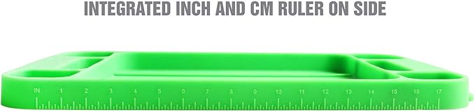 OEMTOOLS 22417 Flexi-Tray, 3 Piece Set, Includes Small, Medium, and Large Rubber Tool Mat Trays, Heat and Oil Resistant Silicone, Round-Bottom Compartments