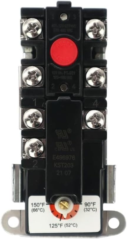 EWH-00C Electric Water Heater Thermostats, Include Upper and Lower Element Thermosatat, Terminal Protective Covers, Therm-O-Disc(TOD) style, Interchangeable with APCOM Style, Water Heater Repair Parts