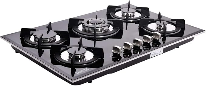 30 inch Gas Cooktops Dual Fuel Sealed 5 Burners Drop-In Tempered Glass Gas Hob DK157-A01S Gas Cooktop