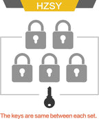 Padlocks Keyed Alike, Pack of 12, Laminated Steel Keyed Lock (1-9/16", 40mm), Padlocks with Same Key, Long Shackle, for Toolbox, Locker & StorageUnit or More