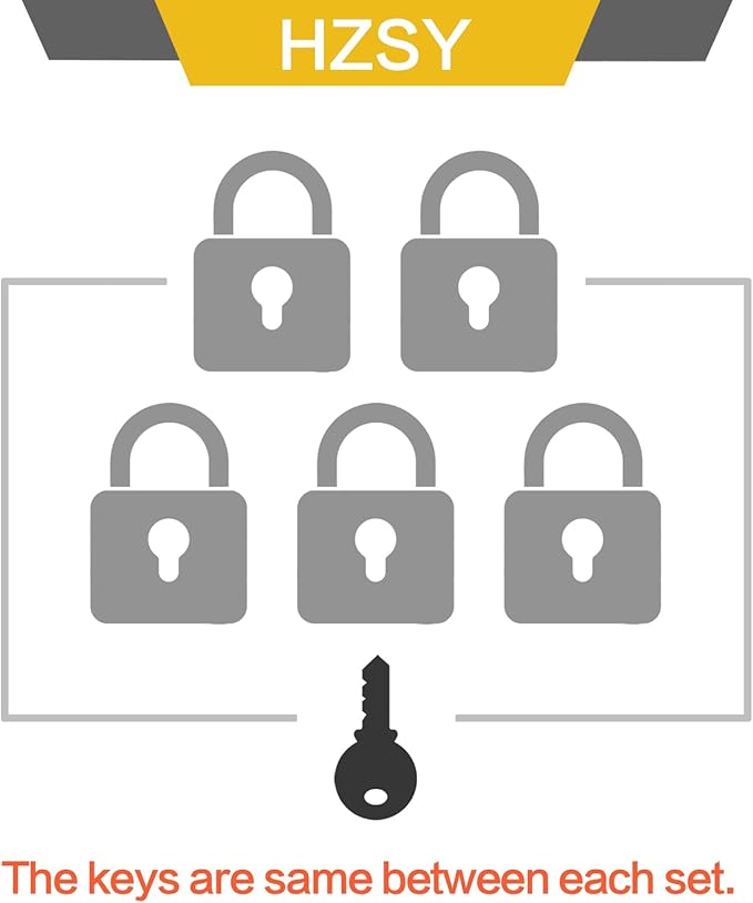 Padlocks Keyed Alike, Pack of 60, Laminated Steel Keyed Lock (1-9/16", 40mm), Padlocks with Same Key, Normal Shackle, for Toolbox, Locker & StorageUnit or More