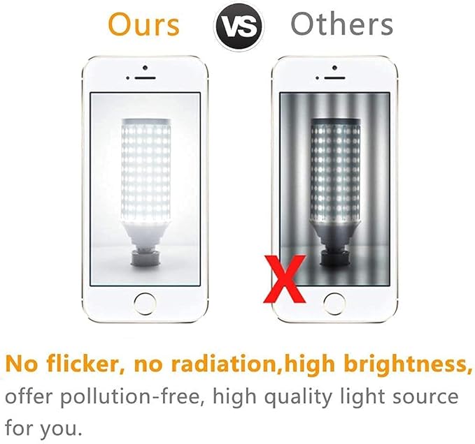 Intpro 60W LED Corn Light Bulb Lamp, 6000LM E26/E27 6000K 85V~265V Super Bright Light for Indoor Large Area, Garage barn Workshop Warehouse Factory Porch Backyard High Bay Street Outdoor