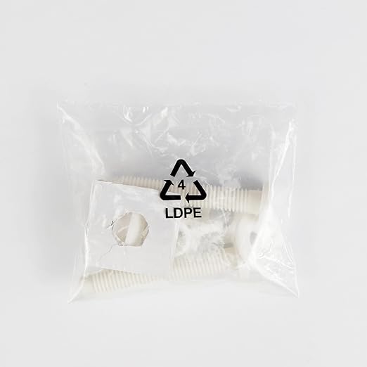 4Pcs Universal Toilet Tank Bolts Nuts, Heavy Duty Toilet Seat Screw Bolt Set, Premium Stainless Steel Hardware with Rubber Washers, Extra Long Nuts Easy Installation (MFL12-2)