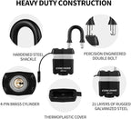 Heavy Duty Weatherproof Laminated Padlock with Key，2.2 Inch Long Shackle Pad Lock with Same Key for Door, Gate, Shed, Trailer, Storage, Chain, 12 Pack