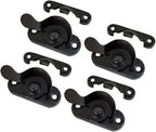 QCAA Steel Window Sash Lock, CTC 2", Matte Black, 4 Pack, Made in Taiwan