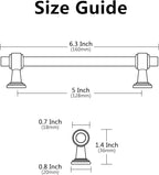 Alzassbg 10 Pack Brushed Satin Nickel Cabinet Pulls, 5 Inch(128mm) Hole Centers Cabinet Handles Kitchen Hardware Straight Bar for Cabinets and Drawer AL3505SN