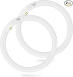 (2 Pack) FC12T9/DX 32 Watts 12 Inch T9 Round Fluorescent Circular Light Bulb, Daylight-6500K, FC12T9/DL 2100 Lumens G10Q 4-Pin Base 32W Circline Ceiling Lights