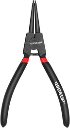 WISEUP Circlip Pliers 7 inch, Straight External Tips (Tip Diameter 1/20") Snap Ring Pliers Heavy Duty for C Clip Remover Retaining