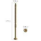 #10 * 4" Deck Screws, (53pcs) 1 lbs.Exterior Wood Screws, Rust Resistant Epoxy Coated, Bronze, T20 Star Bit