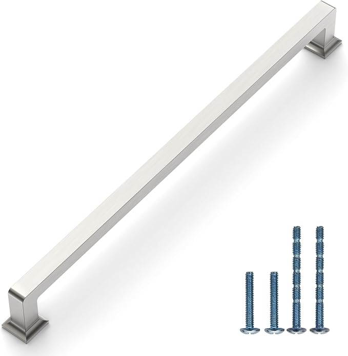 6 Pack 12.6"(320mm) Brushed Satin Nickel Cabinet Pulls Kitchen Cabinet Handles Drawer Pulls Cupboard Hardware for Cabinets CK0078