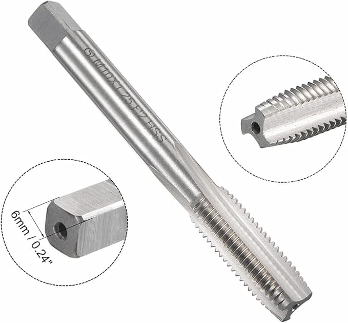 10mm x 1.25 HSS Metric Tap and Die Set Right Hand Thread,Tapping DIY Tool 3pcs (M10 x 1.25mm)