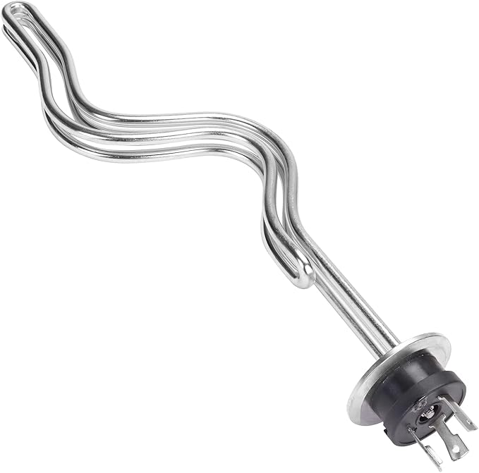 DERNORD 240V 4500W Tri-clamp Ripple Heating Element Stainless Steel Immersion Water Heater with 3-Wire Electrical Locking Plug (2 Inch Tri clamp)