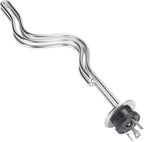 DERNORD 240V 4500W Tri-clamp Ripple Heating Element Stainless Steel Immersion Water Heater with 3-Wire Electrical Locking Plug (2 Inch Tri clamp)