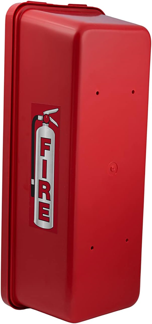 PRO&Family Fire Extinguisher Cabinet Fire Extinguisher Box Outdoor Fire Cabinet Mounted Fire Extinguisher Cabinet Fire Extinguisher Cover (1, Red with Pull-Panel, 20 lb)