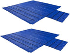 Mytee Products 2 Pack Truck Flatbed Trailer Tarps Combination 18oz/14oz Lumber Tarp 24x27 (8' Drop) - Blue