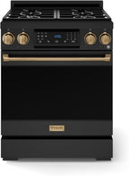 Gordon Ramsay by THOR Kitchen 30 Inch Professional Gas Range with Tilt Panel Touch Control in Black/Bronze