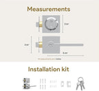 Mega Handles Prime Entrance Combo, Entry Lever Door Handle and Single Cylinder Deadbolt Lock and Key Combo, Heavy Duty Square Locking Door Levers Set for Left or Right-Handed Doors - Polished Chrome