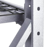 Heavy Duty Member Mark 4-Shelf Industrial Storage Rack, 77" W x 24" D x 72" H (Granite, 2 Pack)