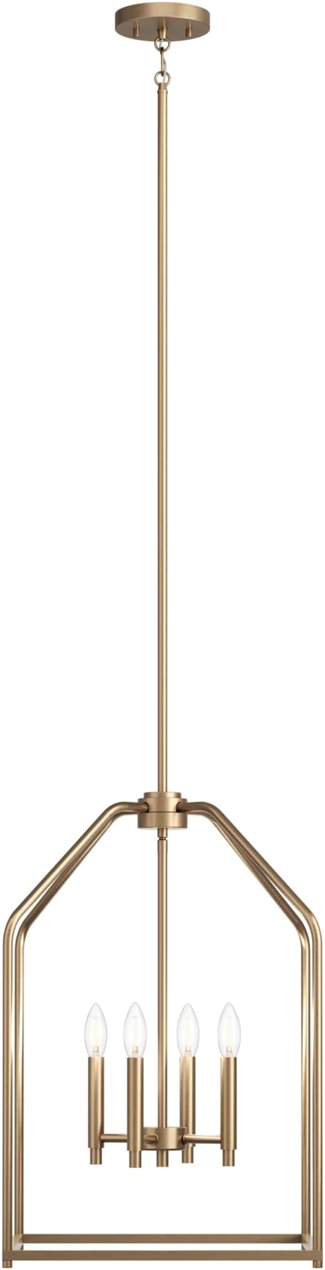 Kichler Madden 25.5" 4 Light Pendant in Champagne Bronze, Soft Modern Fixture, for an Entryway, Breakfast Nook, Laundry Room, (25.5" x 16"), 52722CPZ