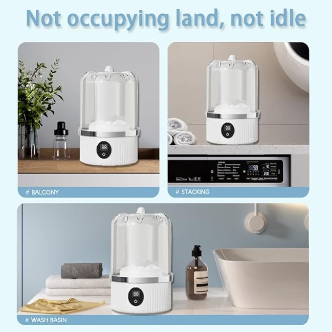 Portable Mini Underwear Washing Machine - Wash Bras, Underwear, Socks with Ease, Digital Control Panel, Efficient Cleaning, Quiet Operation, Small Size Fits Any Luggage & Bathroom