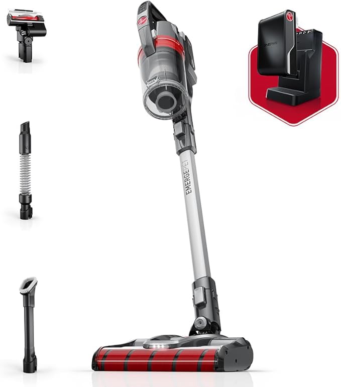 Hoover ONEPWR WindTunnel Emerge Pet+ Cordless Stick Vacuum Cleaner, Lightweight Stick Vac, Powerful and Quiet Cleaning, Self Standing, No Wall Mount Required, Cordless Vacuum Cleaners for Home Use