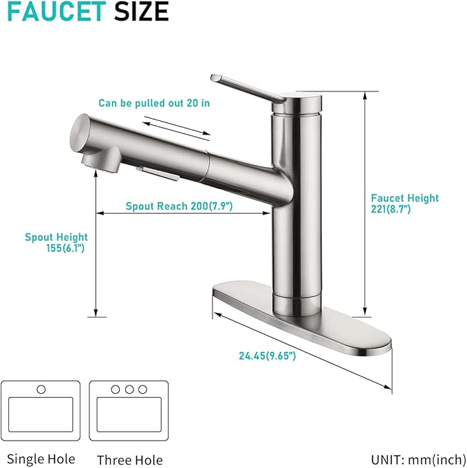 Kitchen Sink Faucet Chrome Crea Pull Out Sprayer Farmhouse Bar Sink Faucets Mixer Tap
