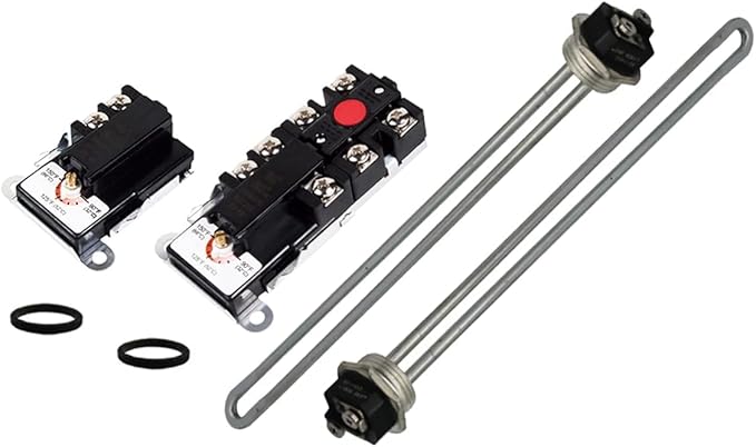 LONG TERM EWH-01 Electric Water Heater Tune-Up Kit, Includes 4500W 240V Water Heater Elements, Upper Thermostat, Lower Thermostat, Elements Gaskets