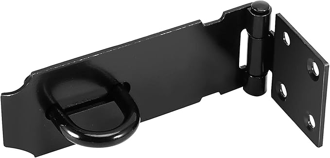 JOIKIT 8 Pack 4 Inch Black Stainless Steel Door Locks Hasp Latch, Padlock Hasp for Door Gate