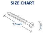 Wood Screws 2-1/2 Inch, Deck Screws #10 x 2-1/2", 400 PCS, Rust Resistant, Epoxy Coated, Outdoor Decking Screws, Torx/Star Drive Head, T25 Star Bit Included, Black