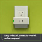 Leviton Decora Smart Dimmer Plug, Wi-Fi 2nd Gen, Works with Matter, My Leviton, Alexa, Google Assistant, Apple Home/Siri & Wire-Free Anywhere Companions for Switched Outlet, D23LP-1RW, White