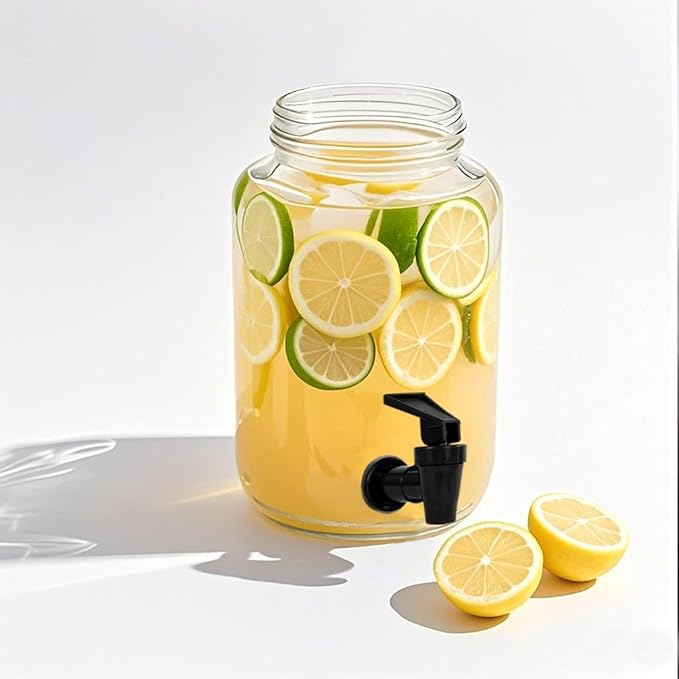 4 PCS Replacement Cooler Faucet Spigot, Leakproof Plastic Tap Set for Beverage Dispensers, Water Coolers & Jug, Black Multi-Use Water Spigot