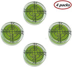 4 Pack Bubble Spirit Level Degree Mark, 32x12mm Circular Bullseye Level Measuring Instruments Spirit Level, Use for Tripod, Phonograph, Turntable ，etc.(32x7mm)