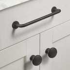 Goo-Ki 6 Pack Matte Black Cabinet Handles, 6.3 Inch(160mm) c-c Solid Drawer Pulls Bar Pull Modern Kitchen Hardware for Dresser Wardrobe Cupboard Bathroom, 9338MB-160