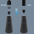 iFealClear Unversal Metal Kitchen Faucet Head Replacement, 3 Modes Pull Down Kitchen Sink Sprayer Head, Compatible with Moen, Delta, American Standard Faucets, 15 Adapters, Oli Rubberd Bronze