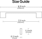 Alzassbg 5 Pack Champagne Bronze Cabinet Pulls, 7-1/2 Inch(192mm) Hole Centers Rectangle Cabinet Handles Kitchen Pulls for Drawers and Cabinets AL3051TGP